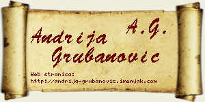 Andrija Grubanović vizit kartica